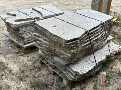 Bodenplatten - Muschelkalk Polygonalplatten gesägt 4 - Bpl-14801-01_04T - Steinbruch Huber